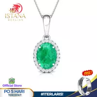 kalung liontin berlian Classic natural diamond emas 18k AXS11200