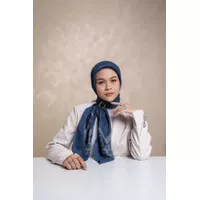 BIA x Dewi Fitri - Edna Deep Navy Scarf Kerudung Segi Empat - Edisi Ha