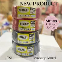 KABEL NYA 1x1,5 / 1x2,5 50Y SIMAS SNI TEMBAGA MURNI / SNI / Kawat Tunggal