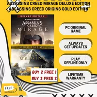 ASSASSINS CREED MIRAGE DELUXE EDITION + ASSASSINS CREED ORIGINS GOLD EDITION FULL DLC PC ORIGINAL