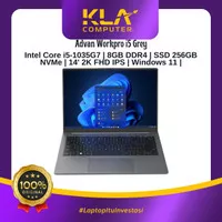 ADVAN Notebook Laptop Workpro Intel I5 14'' FHD IPS 8GB 256GB Win 11