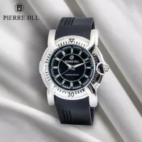 PIERRE JILL 0919 JAM TANGAN FASHION SPORT PRIA TALI SILIKON ANTI AIR FREE BOX 