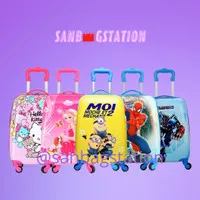 Tas Koper Travel Kecil 16 Inch Untuk Kabin Pesawat 4 Roda 360 Derajat Tas Sekolah Anak Perempuan Laki Laki Alat Cabin Luggage for Traveling Fiber ABS + PC Cocok untuk Kado Anak Koleksi Toko Sanbagstation Grosir Silakan Chat Kami