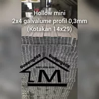 Hollow 2x4 Galvalum profil 0.3mm ATUBE / hollow mini / hollow plafon / hollow kotakan kecil / hollow murah / hollo 0,3mm / atube / holo plafon / hollow gipsum / hollow pvc / holo / rangka plafon / hollow 0.3 / hollow motif / holo 2x4