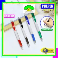 MI-A94 Pulpen Plastik 1MM Pen Promosi Segi Empat / Pena Cetekan Pulpen Alat Tulis Kantor dan Sekolah Pulpen Souvenir Carinex