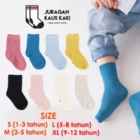 Kaos Kaki Bayi Anak Panjang Polos Katun