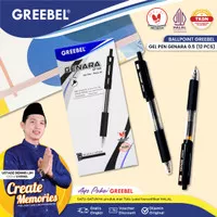 GREEBEL GEL PEN GP-508 GENARA 0.5 /Pen/Pulpen/gel pen utk atk kantor