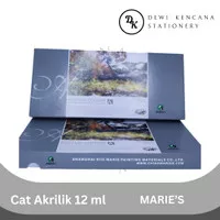 Cat Acrylic Maries / Acrylic Colours (12ml). 1 Pak Isi 12 Warna