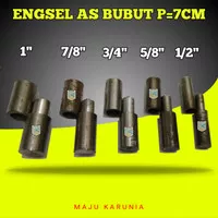 Engsel Bubut Besi As Pagar Pintu Besi Tralis Panjang 7cm 1/2 , 5/8 , 3/4 , 7/8 , 1inch