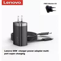 New Adaptor Super Charging GAN Multi Port Lenovo 65W Original Charger Laptop Notebook Lenovo Dell Asus