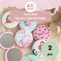 Cermin Lipat Mini/Cermin Lipat Lucu/Kaca Cermin Portable/Souvenir