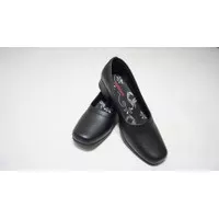 SEPATU MILTON PANTOFEL WEDGES WANITA SEPATU HAK HITAM POLOS DR306