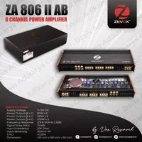 Power Amplifer 6 Channel Zevox ZA 806 AB