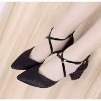 SEPATU WANITA HITAM GLITTER FR09 HIGH HEELS HAK TINGGI 7cm SEPATU PESTA KERJA FORMAL KONDANGAN PERNIKAHAN WEDDING PREMIUM GLAMOUR BLING BLING BLACK PARTY SHOES MODIS ELEGAN TRENDY CANTIK HILS HIGHEELS PANTOFEL CEWEK PEREMPUAN GLITER MEWAH MURAH TERMURAH