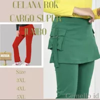 celana rok panjang olah raga jumbo/celana rok motif loreng dan polos