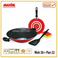 Maxim Valentino SET: Wajan + Teflon + Spatula + Sponge