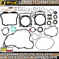 HUSQVARNA FC FE 250 - KTM SXF EXCF XCF-W SIX DAYS 250 - 2013 2014 2015 2016 - PROX Complete Gasket Kit - Paking Blok Mesin Full Set Motocross Original - 34.6333 - OEM 77730099000