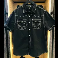 TRUE RELIGION SS BIG T WESTERN MEN SHIRT ORIGINAL