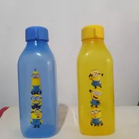 Tupperware Eco Bottle square minion 500ml tutup ulir 1pc botol minum