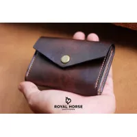 Dompet kartu nama kulit asli handmade, card holder, wadah kartu nama