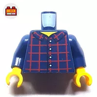 Lego Aksesoris Torso Plaid Button Shirt Pattern Original