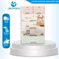 SUNXIN Lemari Pakaian Anak 50CM S92/Lemari bayi Plastik 