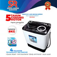 Mesin Cuci DENPOO 2 TABUNG DW 828 SG 4 PULSATOR