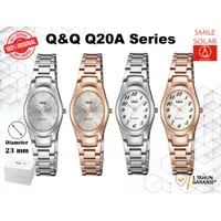 Jam Tangan Wanita Classic Casual Business Rantai Stainless Steel Analog Original Q&Q QnQ QQ Q20A Series