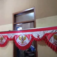 Bendera Background Garuda Merah Putih 10 Gelombang Marbolo