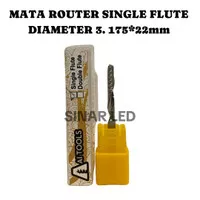 ENDMILL MATA ROUTER 1 FLUTE SINGLE FLUTE 3.175 CNC Bits Single Cutter Spiral Router Bit Carbide