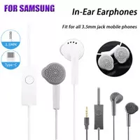 Earphone Headset Handsfree Samsung Original Putih Stereo Bass 