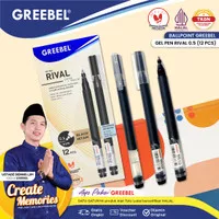 GREEBEL GEL PEN GP-502 RIVAL 0.5 /Pen/Pulpen/gel pen utk atk kantor