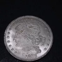 uang koin logam amerika us liberty tahun 1878 kuno uk 4 cm