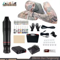 Mesin Tattoo Rotary Pen Full Set Elektrik Makeup Tattoo Machine