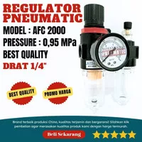 Regulator SARINGAN Udara Kompresor 2 TABUNG AFC 2000 DRAT 1/4