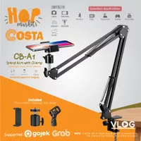 COSTA CB-A1 Boom Arm Overhead Table Stand Clamp u/ Kamera HP Light Mic