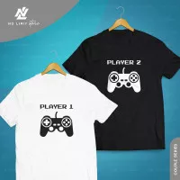 Kaos Custom Tshirt PLAYER 1 GAMING Kaos Couple