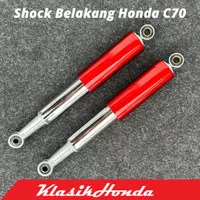 Shock Belakang Honda C70 Panjang / Tinggi Merah