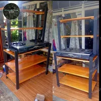 RAK DAPUR 4 SUSUN KAYU-MEJA KOMPOR-RAK COSTOM SERBAGUNA 80x40x150 cm 