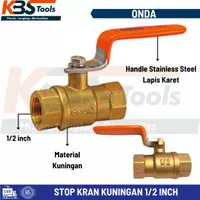 Stop Kran Kuningan 1/2 Inch Keran Brass Valve Ball Onda