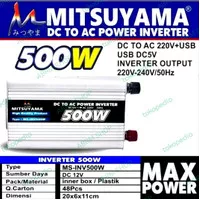 MITSUYAMA INVERTER 500W 12V POWER INVERTER 12V 500W DC TO AC MITSUYAMA