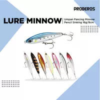 Umpan pancing minnow Pencil 16g/8cm lure minnow pencil sinking MN180