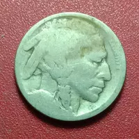 Koin USA Amerika serikat 5 Cents Buffalo Nickel (flat ground)