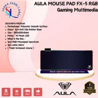 Mousepad Gaming AULA FX-5 RGB Control dan Speed Mode/Stylish Mousepad