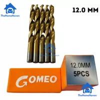 Mata Bor Besi Kuning Ukuran 12 mm / 12.0 mm Merek Gomeo 