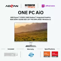 Advan OnePC All In One PC AIO 24" Ryzen 5 5500U Radeon 8GB 512GB Win11