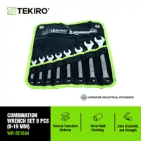 TEKIRO KUNCI RING PAS SET (8 - 19 MM) 8 PCS /KUNCI RINGPAS SET