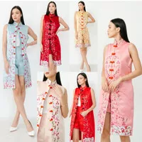 cheongsam set premium/dress cheongsam/dress imlek/baju imlek/cheongsam