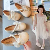 Flat Shoes Anak Perempuan Mutiara / Sepatu Anak Tanggung Model Korea 