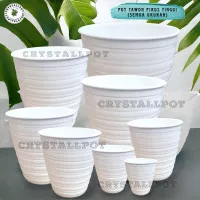 POT BUNGA TANAMAN TINGGI TAWON PIRUS PUTIH ORIGINAL BUDI JAYA PLASTIK